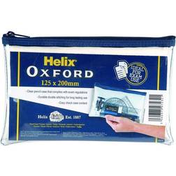 Helix Oxford 8 inch Clear Pencil Case
