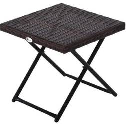 OutSunny Folding Rattan Coffee Table