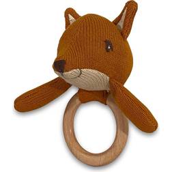 Filibabba Rattle with Silicone Bite Ring Freya the Fox
