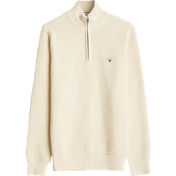 Gant Cotton Texture Half Zip Sweaters