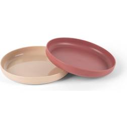 Dantoy Tiny Biobased Plate Set Nude & Ruby Red (6240)