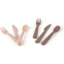Dantoy Tiny Biobased Cutlery Set Nude & Mocca (6252)