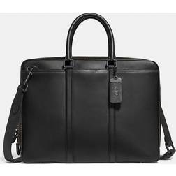 Coach Metropolitan Slim Leather Briefcase Black