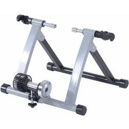 Homcom Indoor Bicycle Turbo Trainer, Cyclone System-Silver