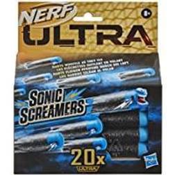 Nerf Ultra Sonic Screamers 20-Dart Refill Pack, Genopfyldning, 8 År, 20 stk, Sort, Blå