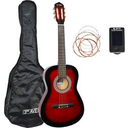 3rd Avenue Full Size Classical Guitar Pack Redburst
