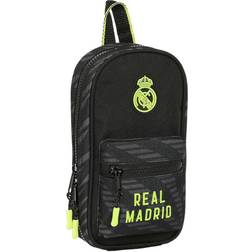 Real Madrid C.F. Backpack Pencil Case Black (12 x 23 x 5 cm) (33 Pieces)