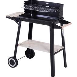 OutSunny Charcoal BBQ Grill Trolley Barbecue