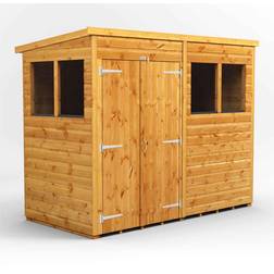 power Sheds 8 4ft Double Door Pent Shiplap Dip Treated Shed (Building Area )
