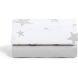 Snüz Star Bedside Crib Fitted Sheets 2-pack