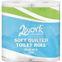 2Work Luxury 2-Ply Quilted Toilet Roll 200