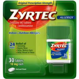 Zyrtec 24 Hour Allergy Relief 10mg 30pcs Tablet