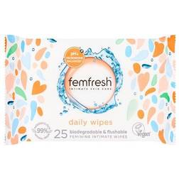 Femfresh Intimate Skin Care 25 Biodegradable & Flushable Feminine Intimate Wipes