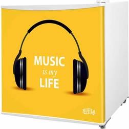 Kuhla KTTF4GB-1027 43L Mini Ice Box Stylish Music is My Life Yellow, White