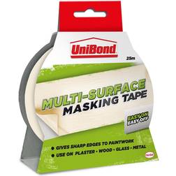 Unibond Easy On/Off Masking Tape 25mm 25m Cream