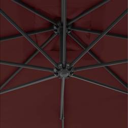 vidaXL Cantilever Umbrella with Steel Pole 300 Red