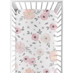 Sweet Jojo Designs Watercolor Floral Fitted Crib