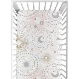 Sweet Jojo Designs Celestial Fitted Crib In Pink/gold