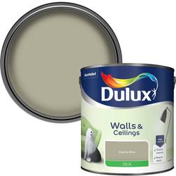 Dulux Standard Overtly Olive Silk Emulsion Paint Wall Paint, Ceiling Paint 2.5L
