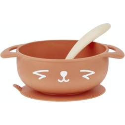 Babymoov Silicone Bowl & Spoon Set-Fox