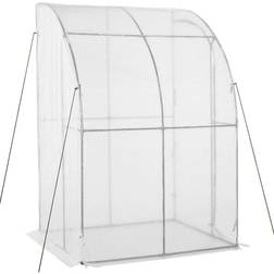 OutSunny Walk-In Lean to Greenhouse w/ Zippered
