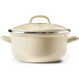 BK Cookware 3.5-Qt. Dutch Oven Cream with lid
