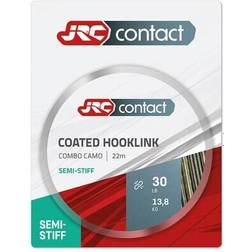 JRC Coated Hooklink Combo Semi Stiff Braided Line 22 Green 30 Lbs