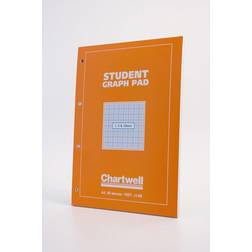 Clairefontaine Chartwell Student A4 Graph Pad 1/5/10mm Grid 70gsm 50 Sheets White/Bl