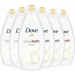 Dove Caring Bath Fine Silk Soak with 1/4 Moisturising Cream, 3x450ml