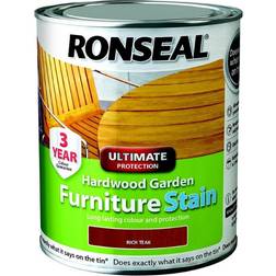 Ronseal Ultimate Protection Hardwood Garden Stain Rich Teak 0.75L