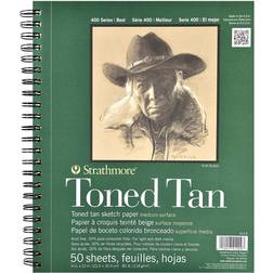 Strathmore 400 Series Toned Sketch Paper Pads (Wirebound) tan 9 in. x 12 in. 50 sheets