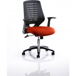 Dynamic Relay Task Operator Chair Bespoke Colour Black Back Orange