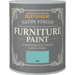 Rust-Oleum Satin Paint Teal Wood Paint Blue 0.75L