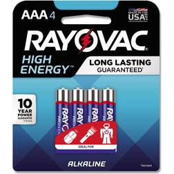 Rayovac Alkaline Batteries, AAA, 4-Pk. -824-4T