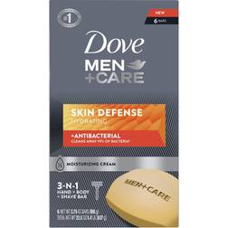 Dove Men+Care Skin Defense 3-In-1 Hand + Body + Shave Bar 6 Bars 3.75 Each