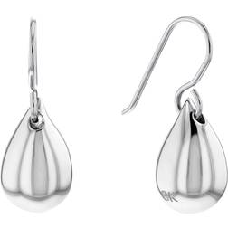 Calvin Klein Sculptured Drop Earrings - Silver