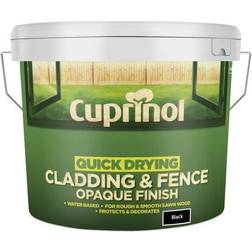 Cuprinol Quick Drying Cladding & Fence Opaque Wood Paint Black 10L