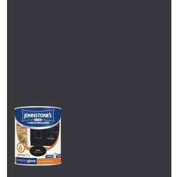Johnstones Paint Weather Guard Exterior Gloss Metal Paint Black 0.75L