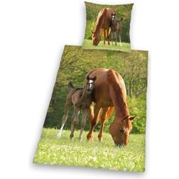 MCU Brown Horse and Pony Bed Set 53.1x78.7"