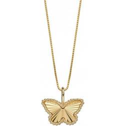 Elements JG Fine Jewellery 9ct Diamond Cut Butterfly Necklace