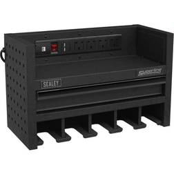 Sealey Power Tool Storage Rack 560mm with Drawer & Power Strip