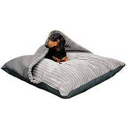 Rucomfy Beanbags Jumbo Cord Medium Burrower Dog Bed with Comfort Blanket