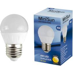 MiniSun 10 x 4W ES E27 Warm White LED Golfball Bulbs