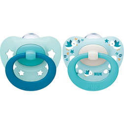 Nuk Signature 1 Soother 2pk Blue