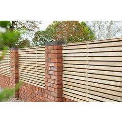 Forest Garden Double Slatted Fence Panel