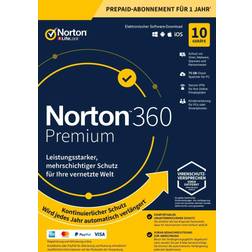 21394925 Norton 360 Premium 75GB GE-Subscription License-Firewall/Se