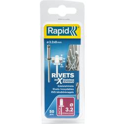Rapid Steel Rivets 3.2 Blister of 50 Peeling Plier