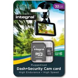 Integral INMSDH32G10-DSCAM 32 GB High Endurance with Sudden Power Off Protection Micro SD (microSDHC) Memory Card for Dash Cams and Security