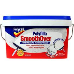 Polycell SmoothOver for Textured Walls Metal Paint White 1L