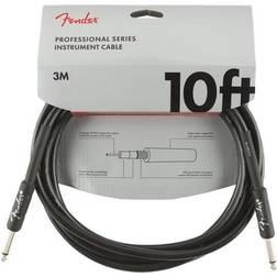 Fender Pro Series 10 foot Instrument Cable, Black